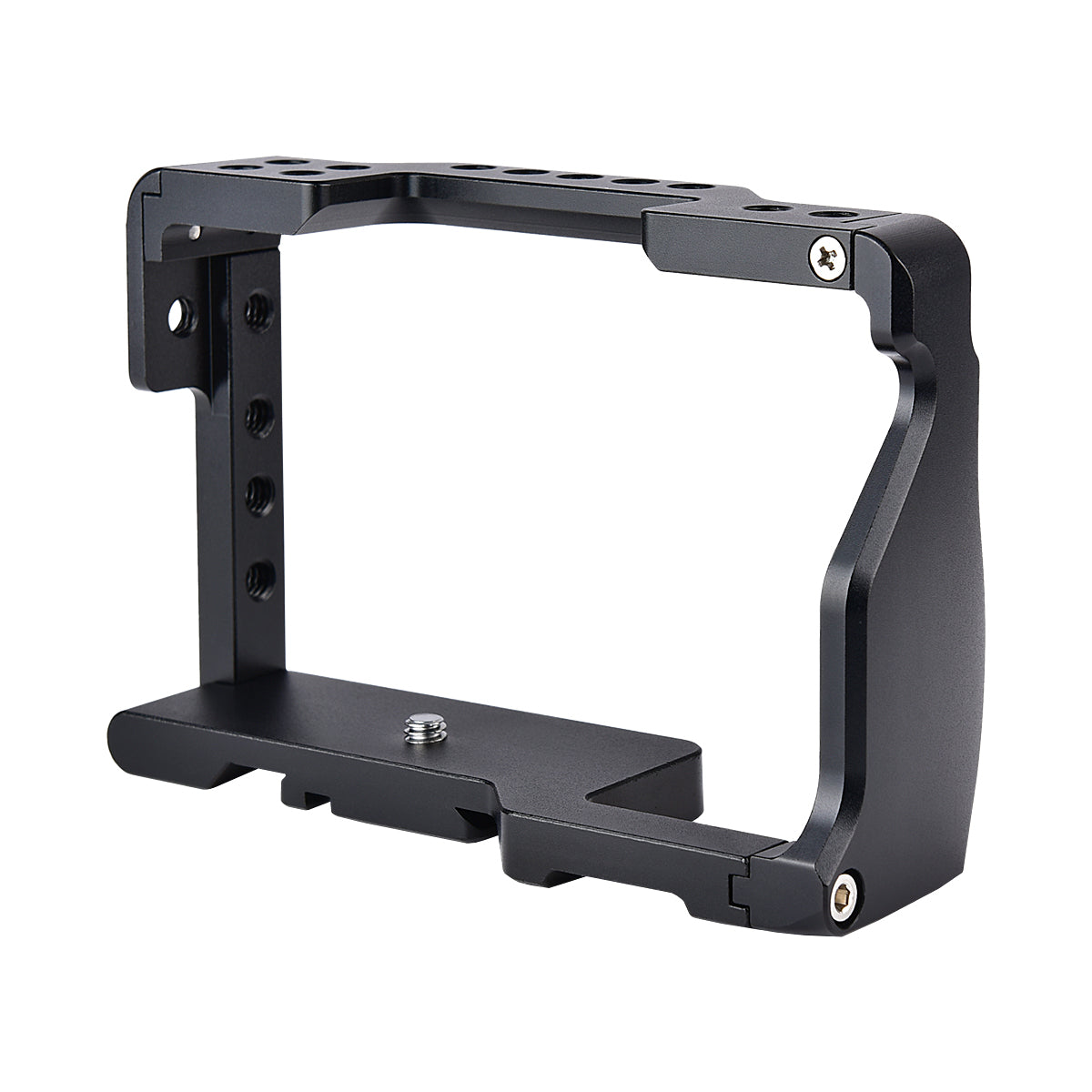 YELANGU C6-B Aviation Aluminum Frame Cage for Sony A6000/A6300/A6400/A6500 Quick Release Plate Base Protective Cover with Cold Shoe Adapter Camera Accessories