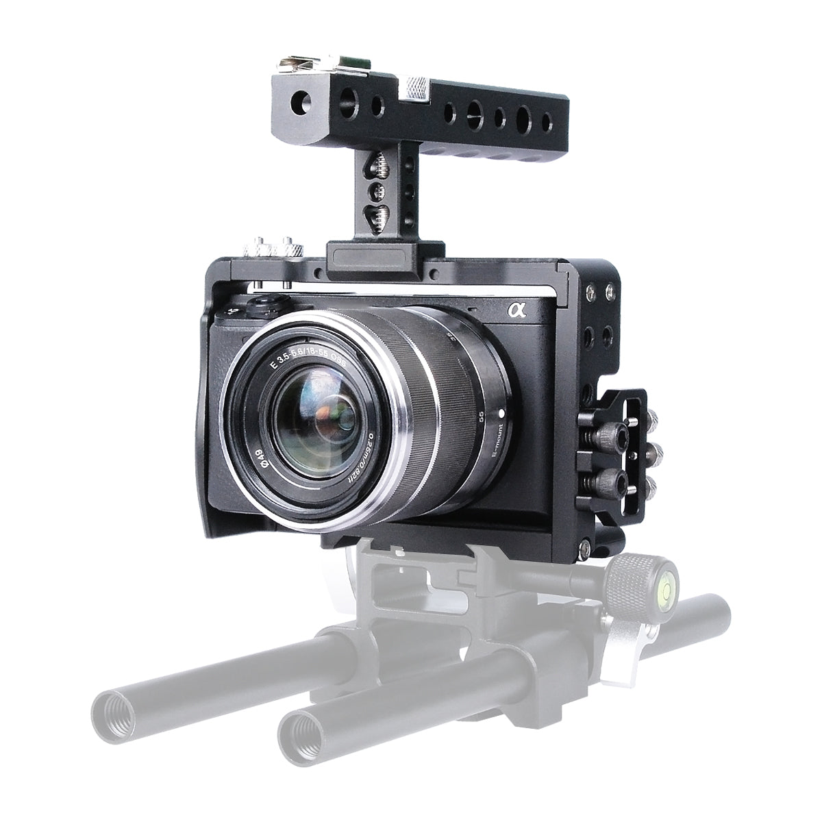 Yelangu C6-A SLR Camera Protective Cage for Sony A6000/A6300/A6400/A6500 Anti-rust Hard Aluminum Alloy Expansion Camera Frame Kit Gimbal Stabilizer