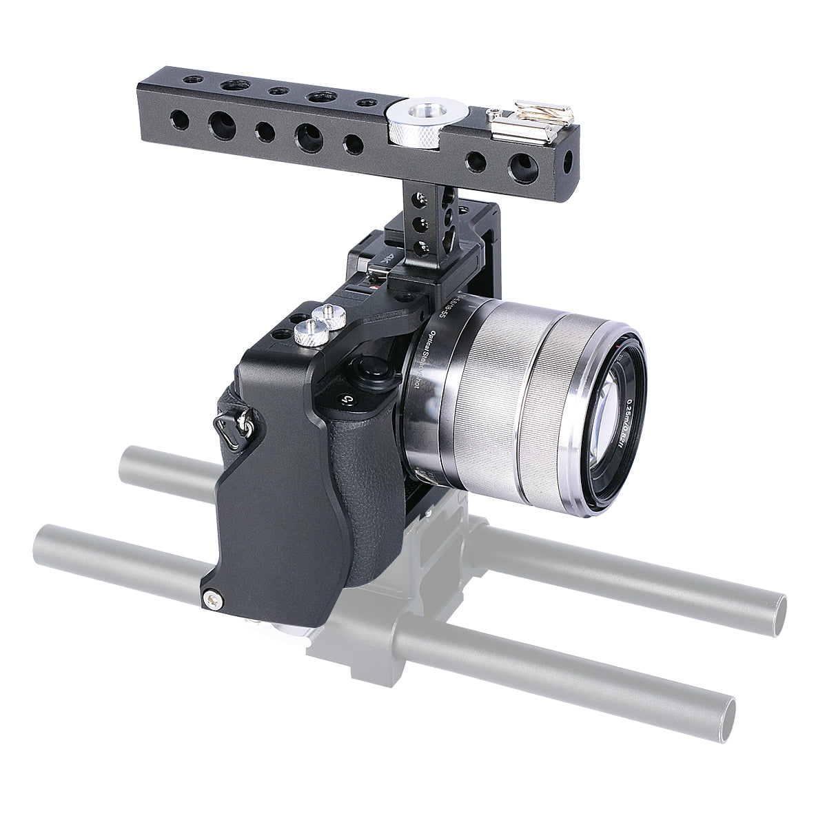 Yelangu C6-A SLR Camera Protective Cage for Sony A6000/A6300/A6400/A6500 Anti-rust Hard Aluminum Alloy Expansion Camera Frame Kit Gimbal Stabilizer