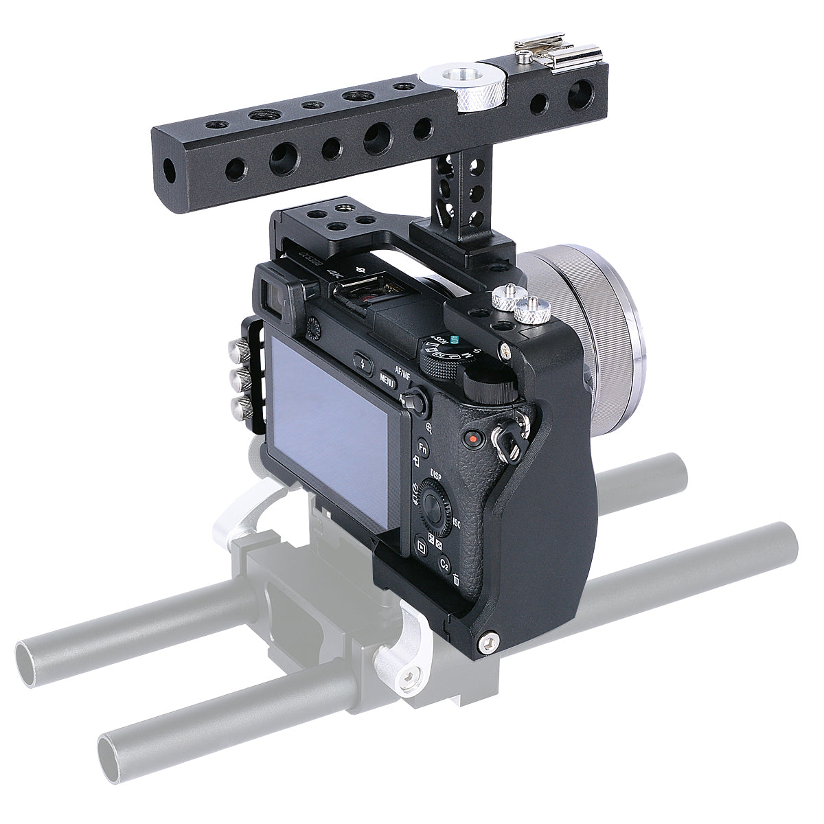 Yelangu C6-A SLR Camera Protective Cage for Sony A6000/A6300/A6400/A6500 Anti-rust Hard Aluminum Alloy Expansion Camera Frame Kit Gimbal Stabilizer