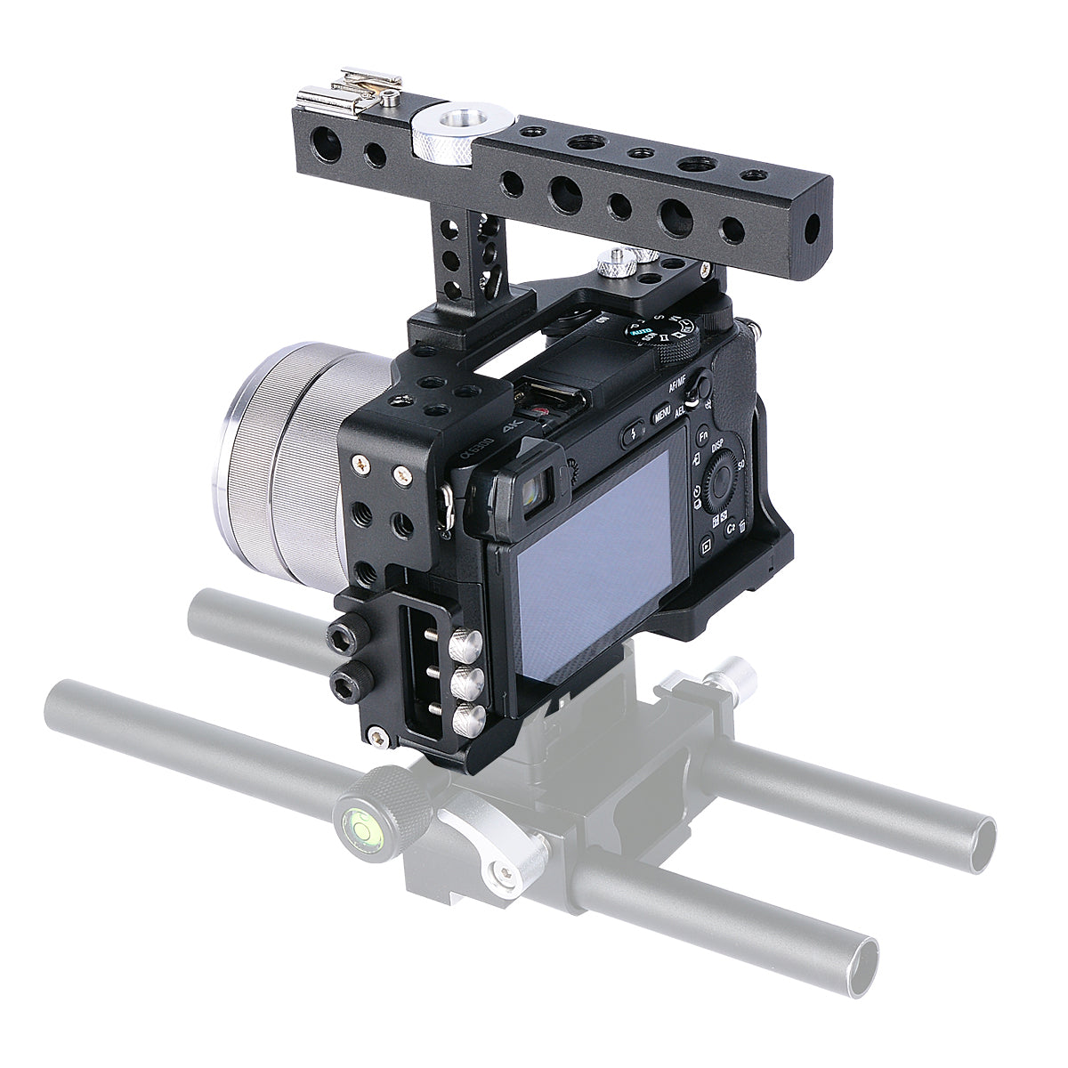 Yelangu C6-A SLR Camera Protective Cage for Sony A6000/A6300/A6400/A6500 Anti-rust Hard Aluminum Alloy Expansion Camera Frame Kit Gimbal Stabilizer