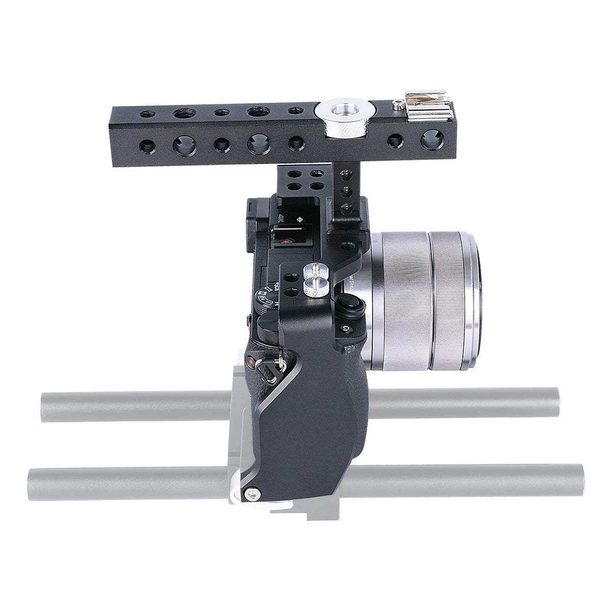 Yelangu C6-A SLR Camera Protective Cage for Sony A6000/A6300/A6400/A6500 Anti-rust Hard Aluminum Alloy Expansion Camera Frame Kit Gimbal Stabilizer