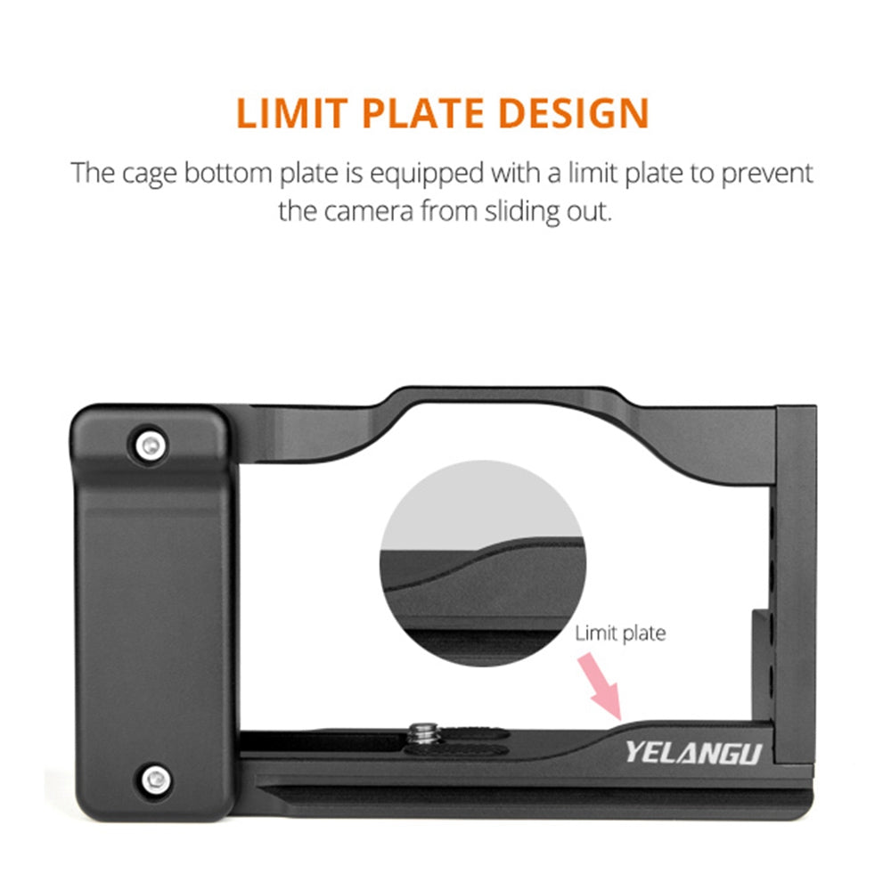 Yelangu C13 for Canon G7 SLR Camera Cage CNC Aluminum Alloy Camera Protective Frame