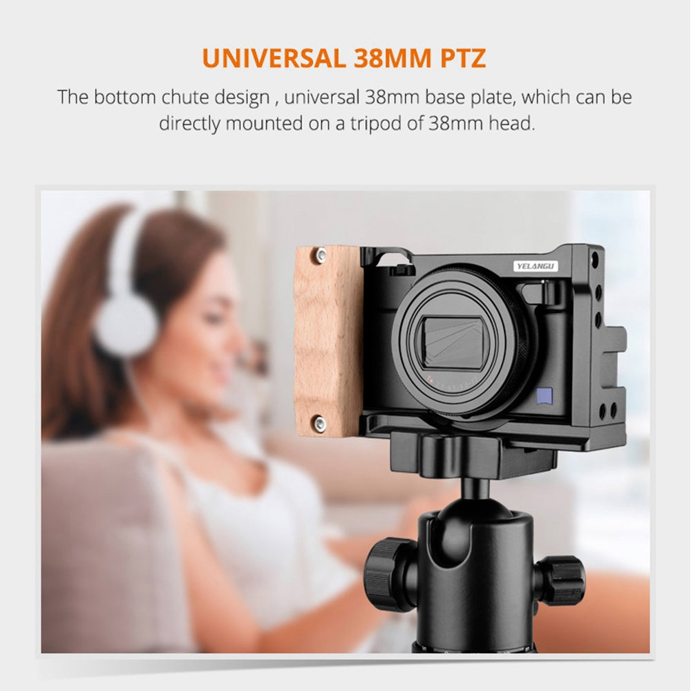 Yelangu C12 for Sony RX100VI/RX100VII Aluminum Alloy Camera Protective Cage Expansion Frame