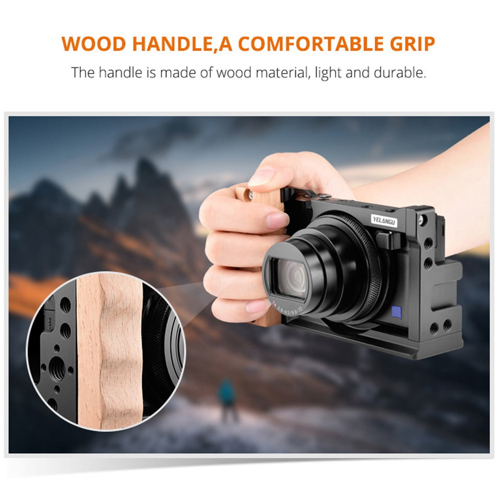 Yelangu C12 for Sony RX100VI/RX100VII Aluminum Alloy Camera Protective Cage Expansion Frame