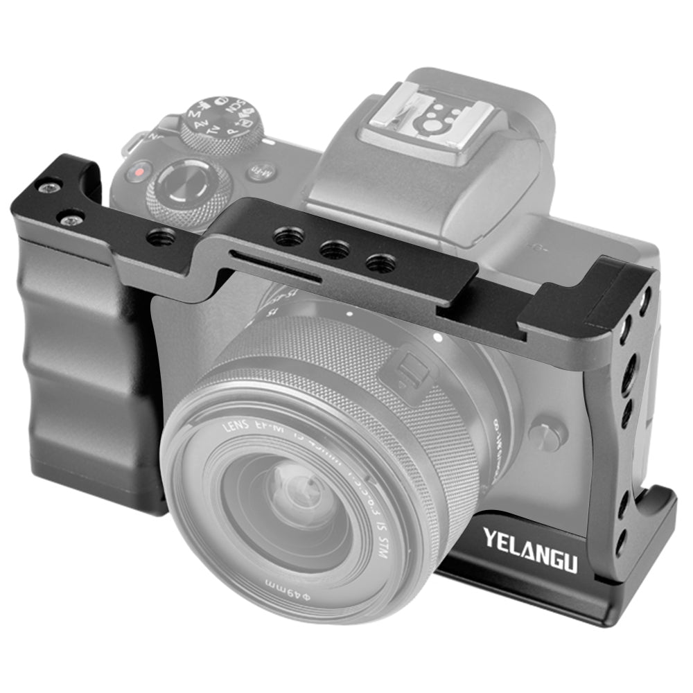 Yelangu C14-A for Canon M50 Aluminum Alloy Camera Rabbit Cage Frame without Handle Rabbit Cage Rig Stabilizer