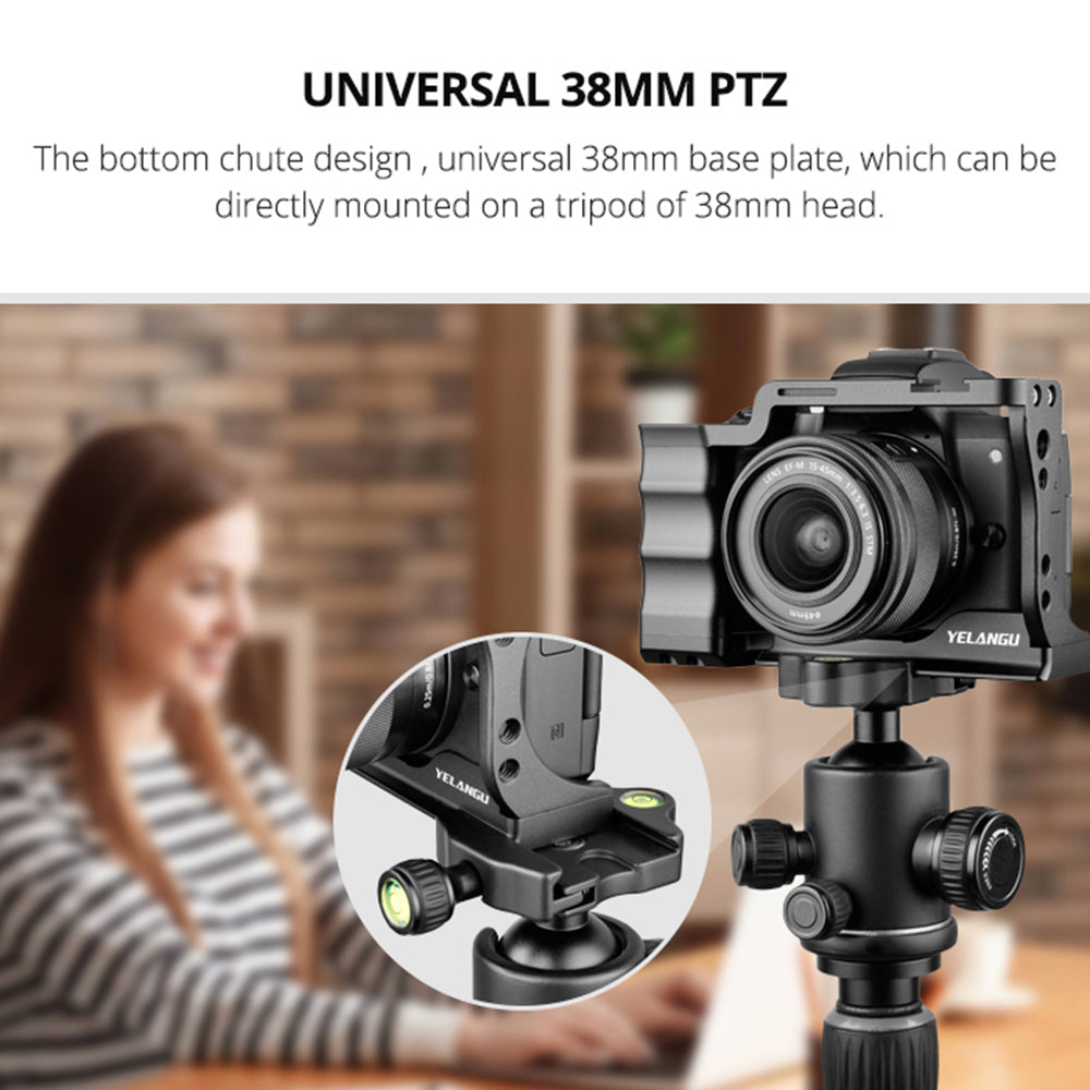 Yelangu C14-A for Canon M50 Aluminum Alloy Camera Rabbit Cage Frame without Handle Rabbit Cage Rig Stabilizer