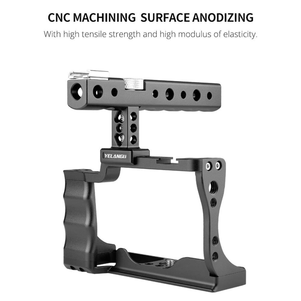 YELANGU C14 for Canon M50 Camera Rabbit Cage Frame with Handle Aluminum Alloy Camera Video Cage Kit