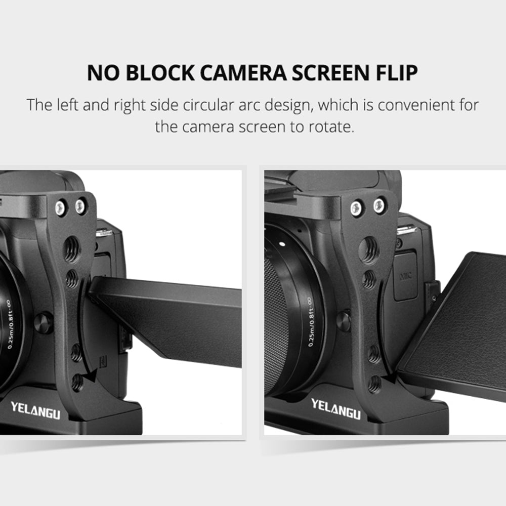 YELANGU C14 for Canon M50 Camera Rabbit Cage Frame with Handle Aluminum Alloy Camera Video Cage Kit