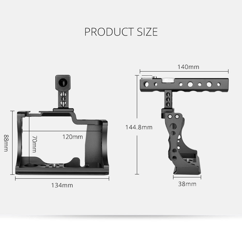 YELANGU C14 for Canon M50 Camera Rabbit Cage Frame with Handle Aluminum Alloy Camera Video Cage Kit