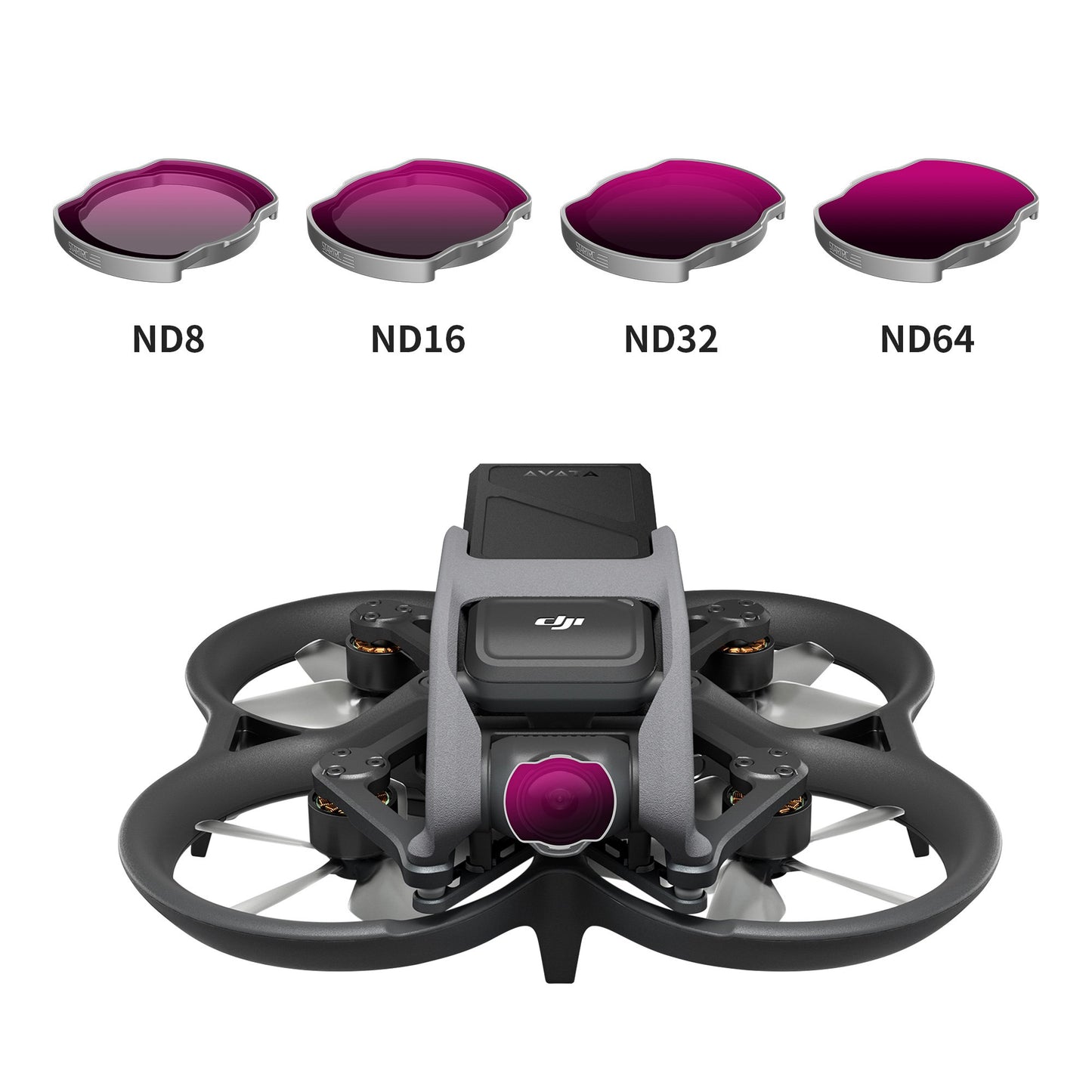 STARTRC 1111236 Anti-Scratch ND Filters Set for DJI Avata Lightweight Lens Filter, ND8 / 16 / 32 / 64 Filters for Drone Camera