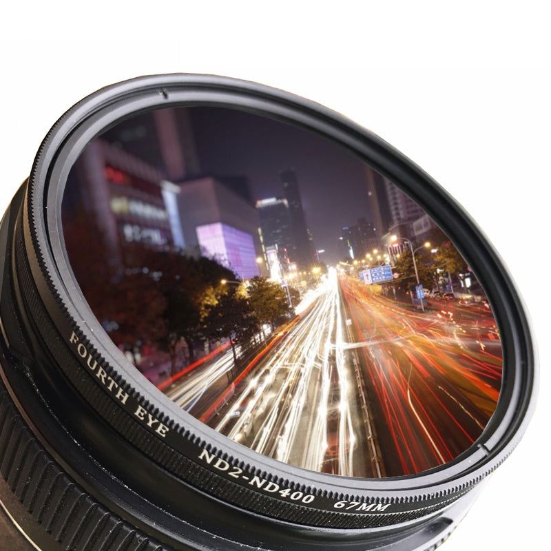 ND2-400 67mm ND Lens Filter Optical Glass Adjustable ND400 Neutral Density Camera Lens Filter