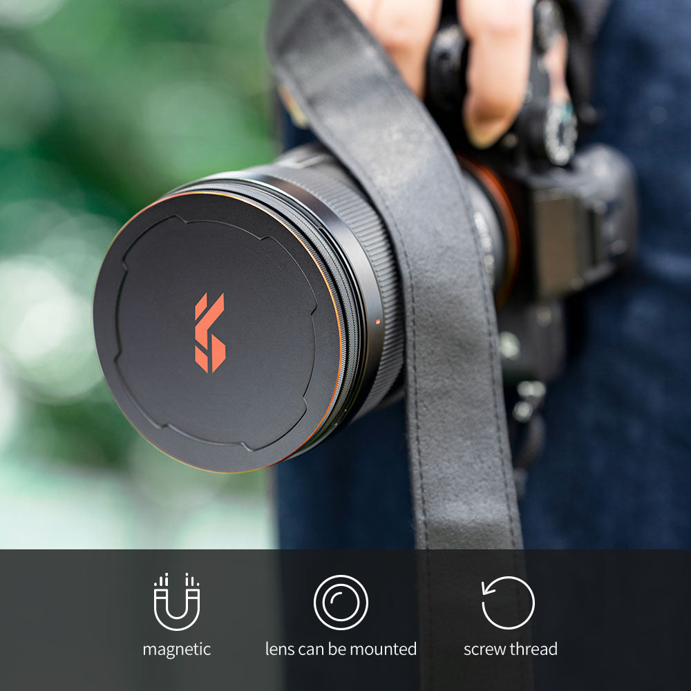 K&F CONCEPT SKU.1824 HD Clear Waterproof 82mm Magnetic Black Soft Diffusion 1 / 8 Filter+Magnetic Adapter Ring+Lens Cap for Camera Lens