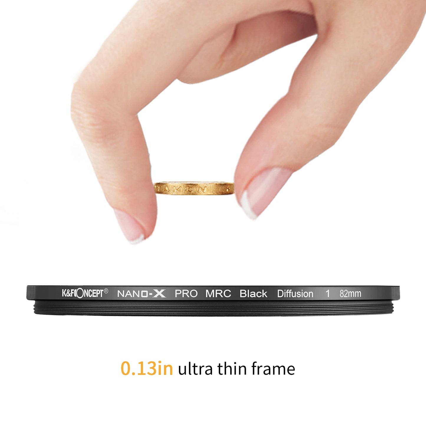 K&F CONCEPT KF01.1695 Nano-X Optical Glass Black Mist 82mm 1 / 1 Filter Anti-scratch Diffusion Video Photography Multi-layer Coating Movie Camera Lens Filter