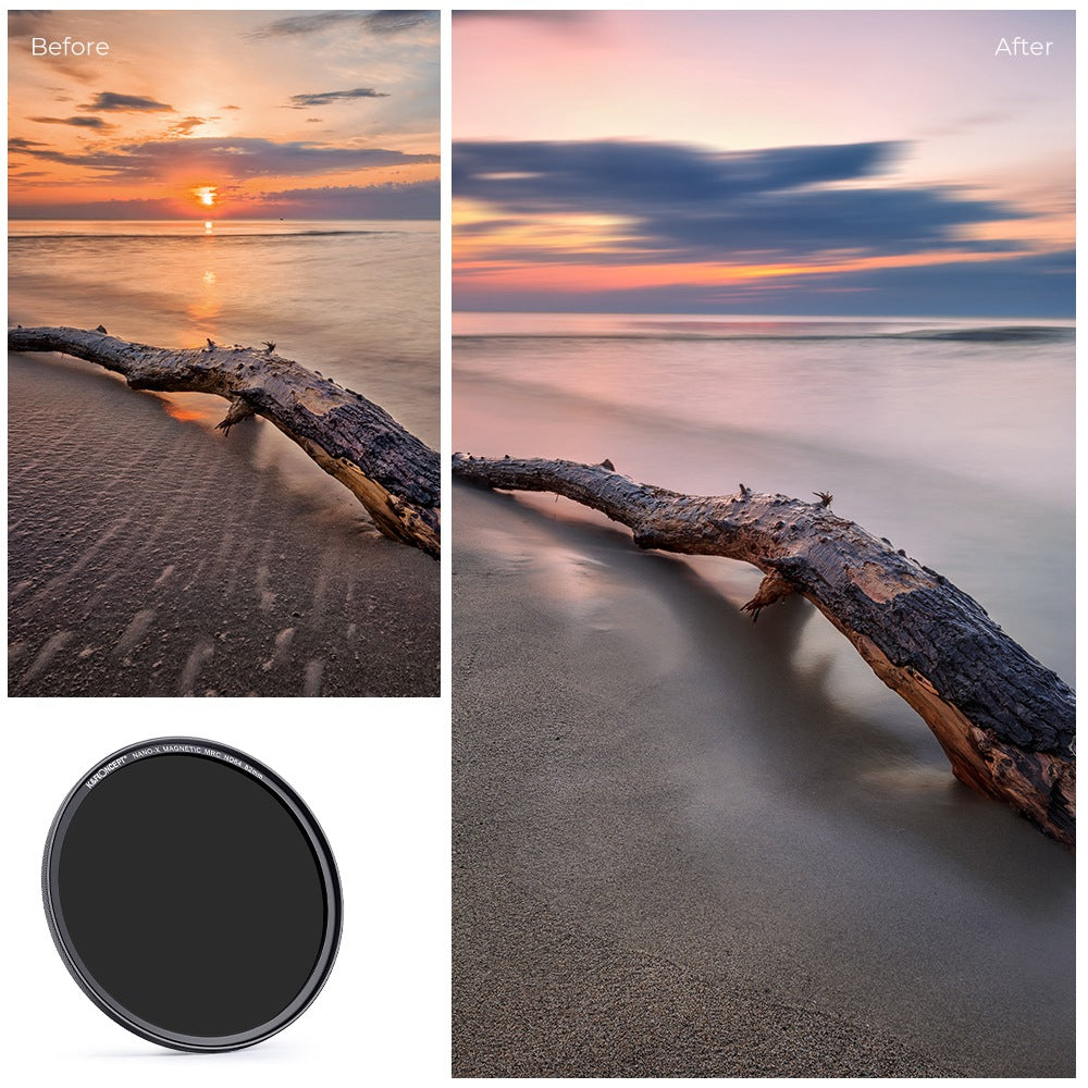 K&F CONCEPT 82mm Magnetic Pluggable ND64 Lens Filter 6-Stop Neutral Density Quick-Release Filter Waterproof Anti-Scratch Multi-Layer Coated Lens Filter