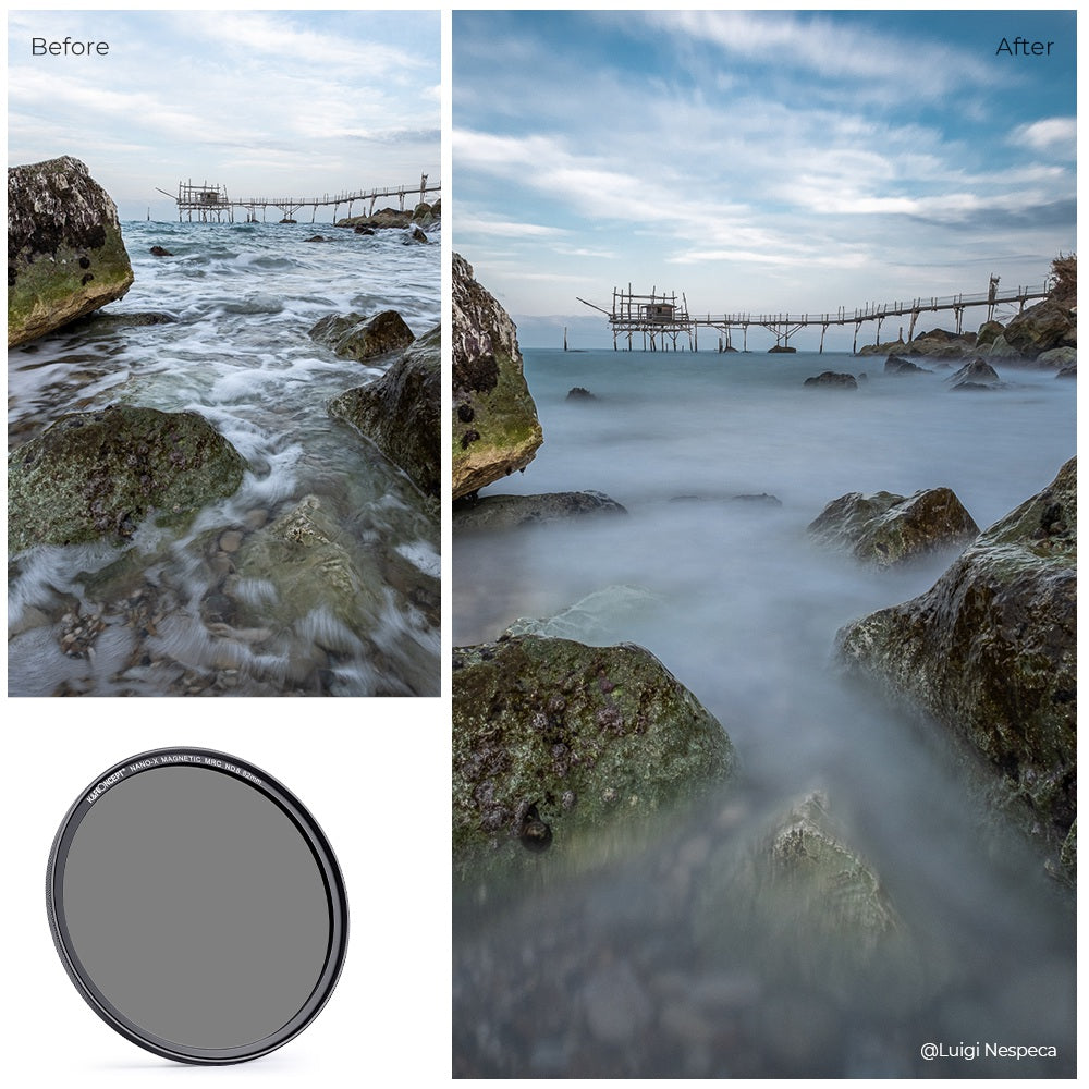 K&F CONCEPT 82mm Magnetic ND8 Lens Filter Anti-Scratch Multi-Layer Coated Filter Waterproof Quick-Release 3-Stop Neutral Density Lens Filter