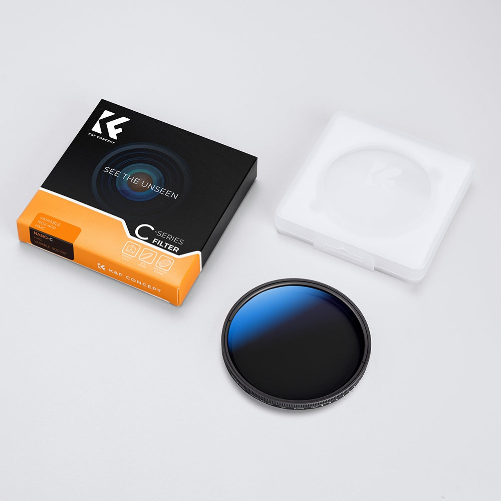 K&F CONCEPT KF01.1406 ND2-400 Neutral Density Fader Variable ND Filter Ultra Thin Multilayer Coating 82mm Camera Lens Filter