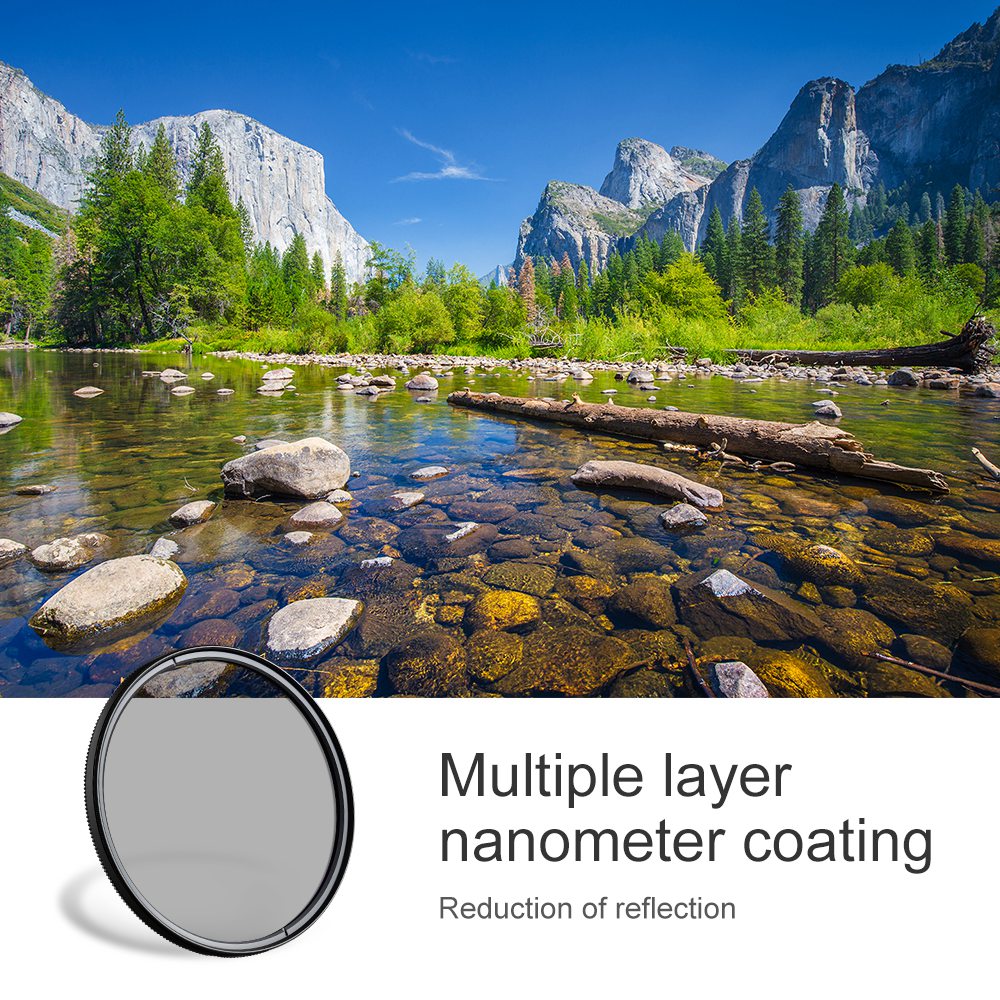 K&F CONCEPT KF01.1442 82mm MC CPL Filter Ultra-thin Optical Glass Round Multi-Layer Coating Design DSLR Camera Lens Accessories