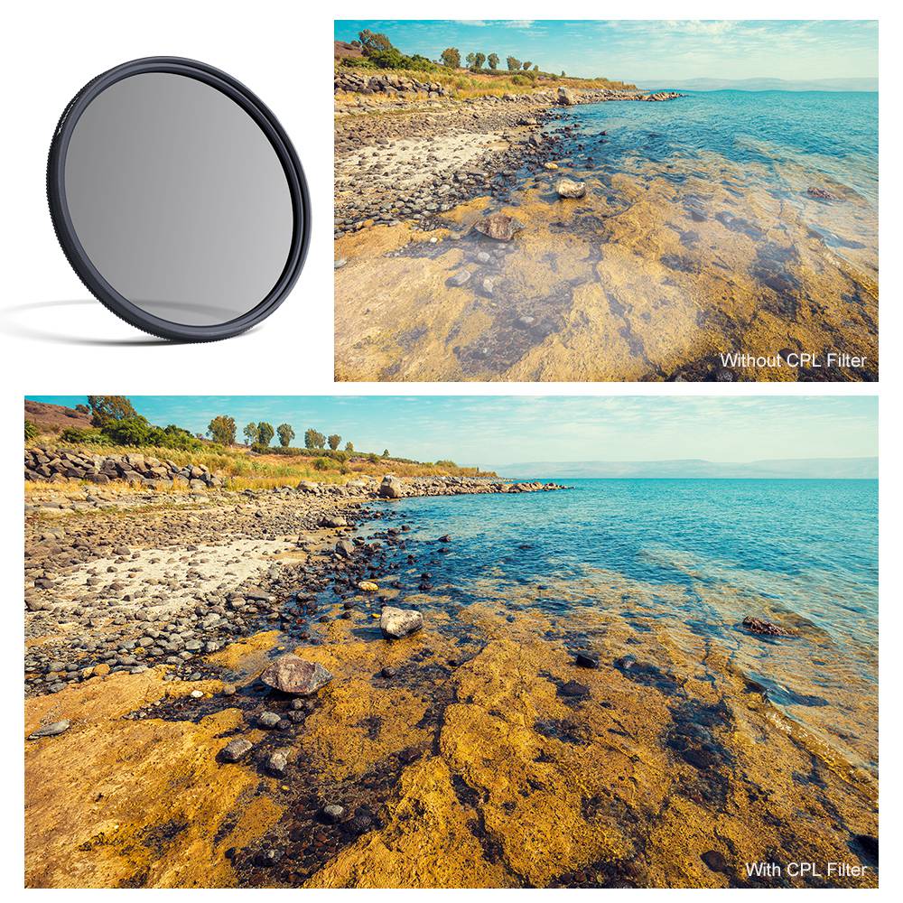 K&F CONCEPT KF01.1225 18-Layer Coated Ultra-Thin CPL Filter 82mm Nano-X Circular Polarizing Filter for Nikon Canon Sony Cameras