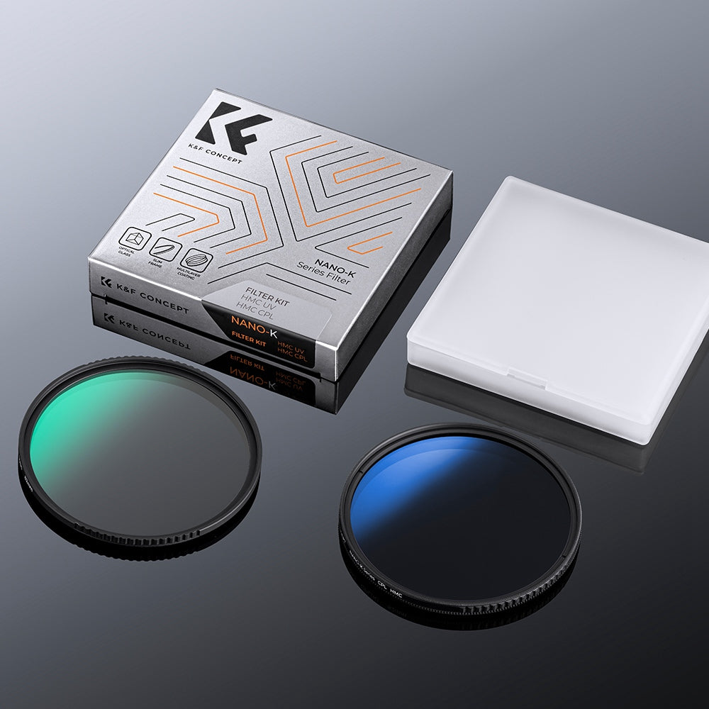 K&F CONCEPT 82mm 2-in-1 Filter Kit MCUV+CPL Camera Lens Filter 18-Layer Coated Ultra-Thin Anti-Scratch Filter