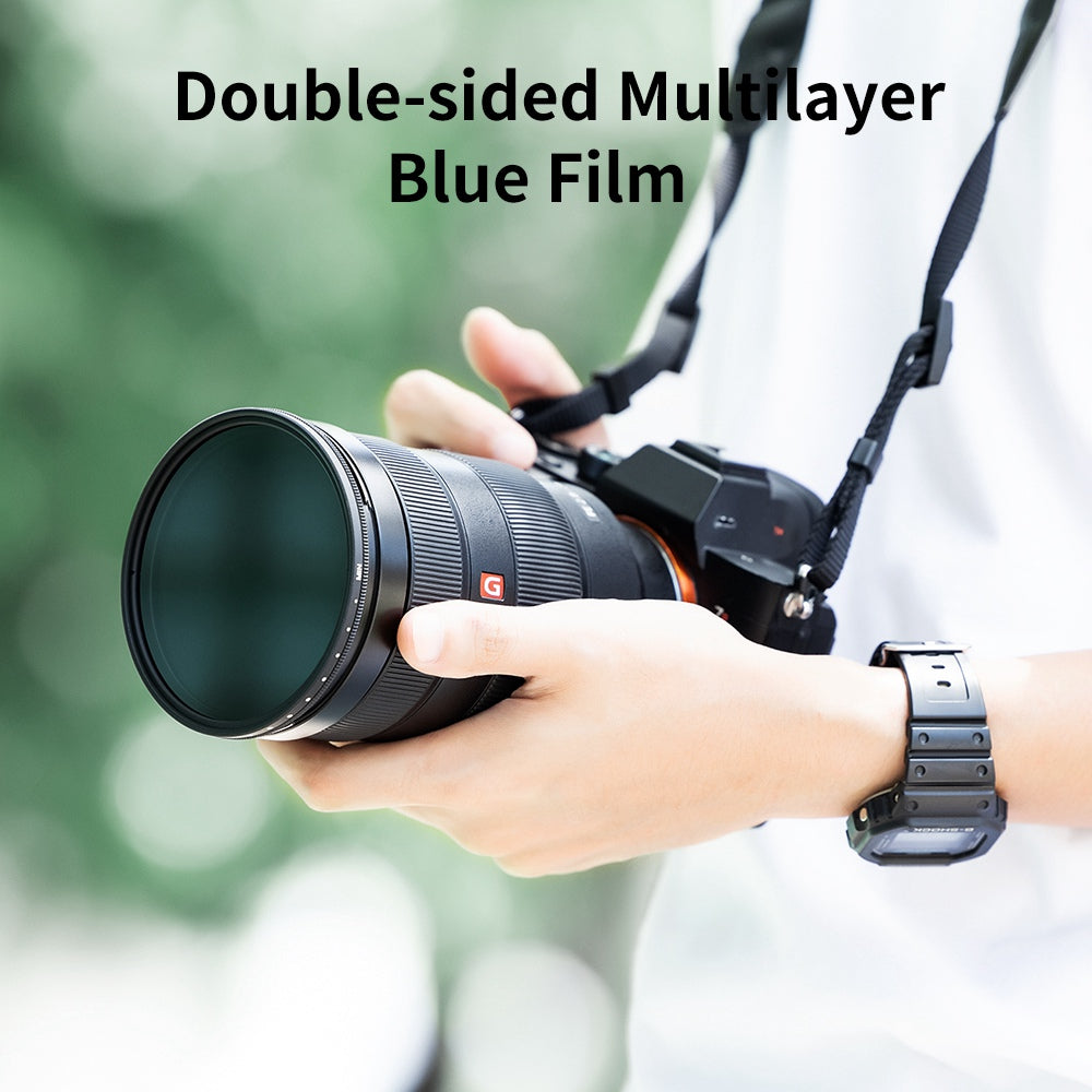 K&F CONCEPT ND2-ND400 ND Camera Lens Filter Ultra-Thin Variable 9-Stop Adjustable Neutral Density Filter with Lens Cover 82mm