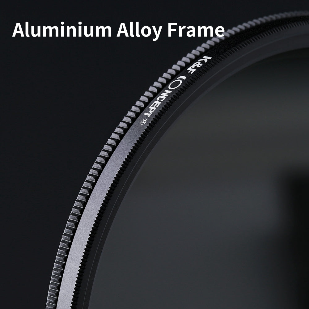 K&F CONCEPT ND2-ND400 ND Camera Lens Filter Ultra-Thin Variable 9-Stop Adjustable Neutral Density Filter with Lens Cover 82mm