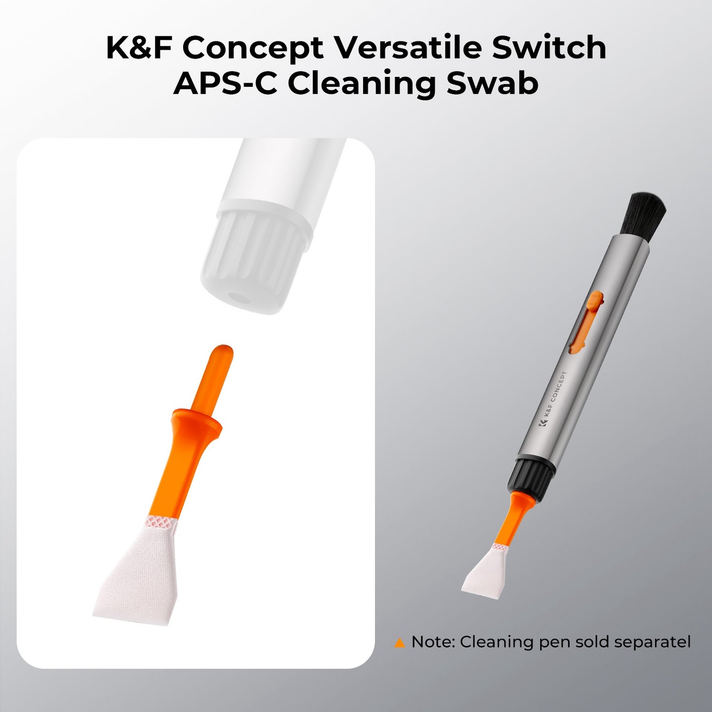 K&F CONCEPT SKU.1901 20PCS Replacement Cleaning APS-C Cleaning Swabs 24mm Full Frame Cleaning Brushes Set for Camera