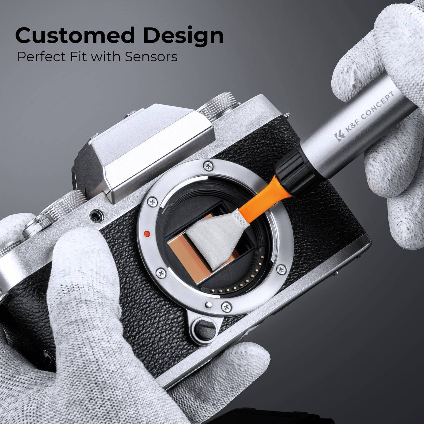 K&F CONCEPT SKU.1901 20PCS Replacement Cleaning APS-C Cleaning Swabs 24mm Full Frame Cleaning Brushes Set for Camera