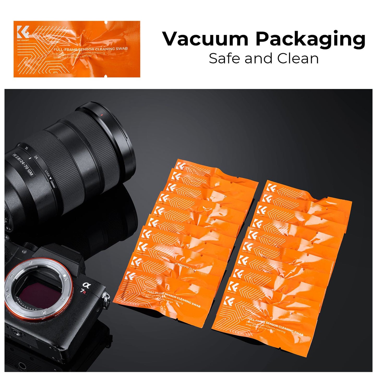 K&F CONCEPT SKU.1902 20PCS Widened Cleaning Swabs Soft Cleaner Soft Brushes DSLR Camera Lens Cleaning Kit