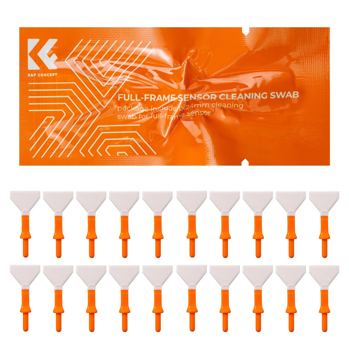K&F CONCEPT SKU.1902 20PCS Widened Cleaning Swabs Soft Cleaner Soft Brushes DSLR Camera Lens Cleaning Kit