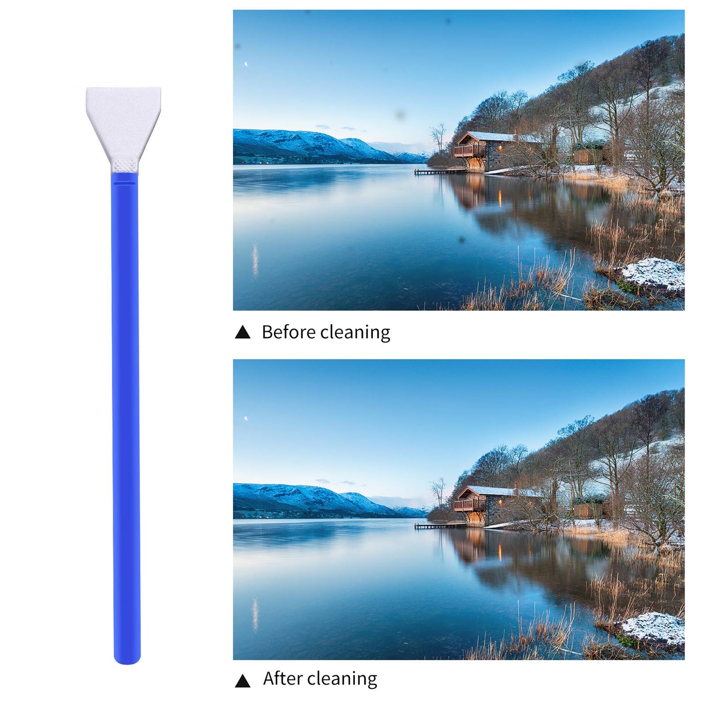 K&F CONCEPT 10Pcs 16mm Cleaner Swab for APS-C Sensor DSLR Camera Sensor Cleaning Kit