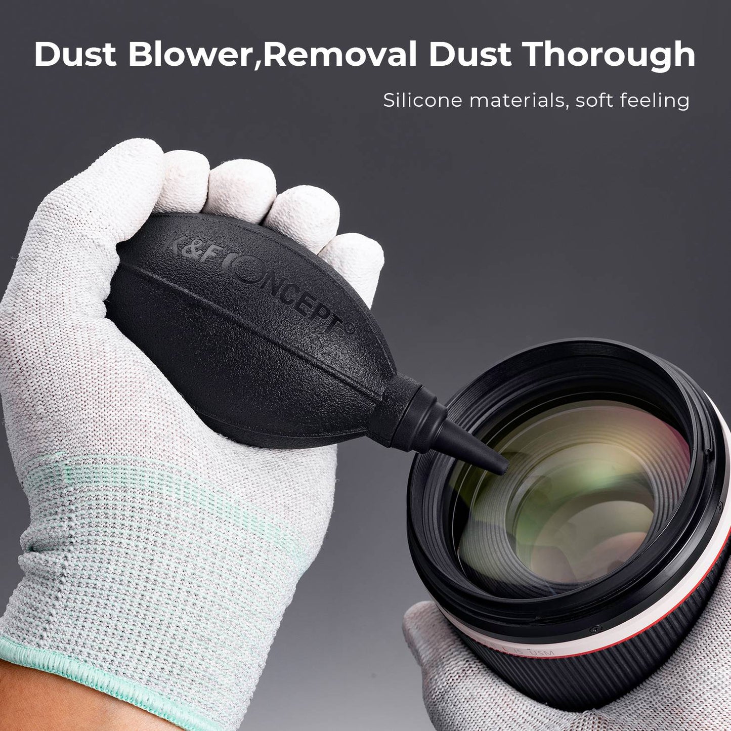 K&F CONCEPT 4Pcs / Set Camera Cleaning Kits Air Blower+Lens Cleaning Pen+Cleaning Cloth for Camera Lenses / Filters / Sensor / Screen