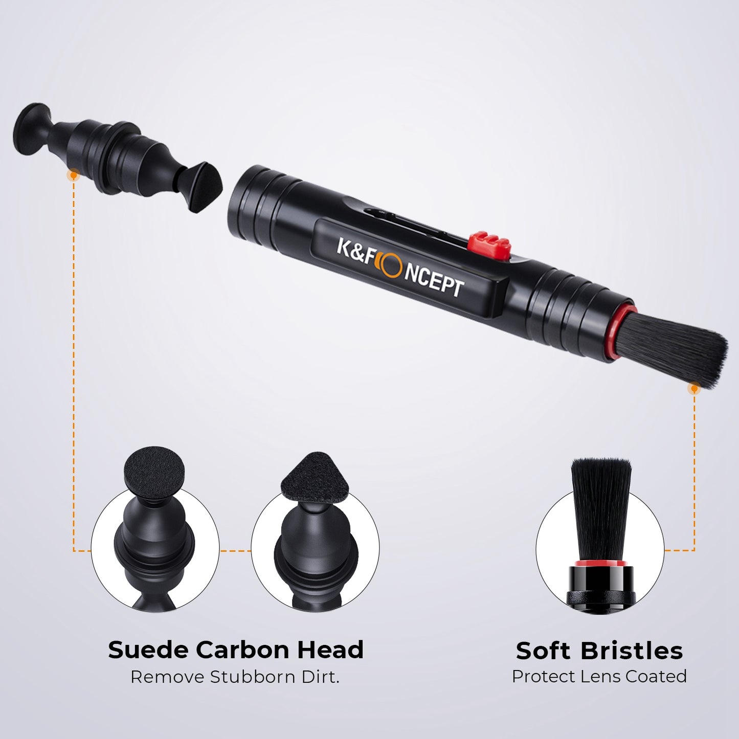 K&F CONCEPT 4Pcs / Set Camera Cleaning Kits Air Blower+Lens Cleaning Pen+Cleaning Cloth for Camera Lenses / Filters / Sensor / Screen