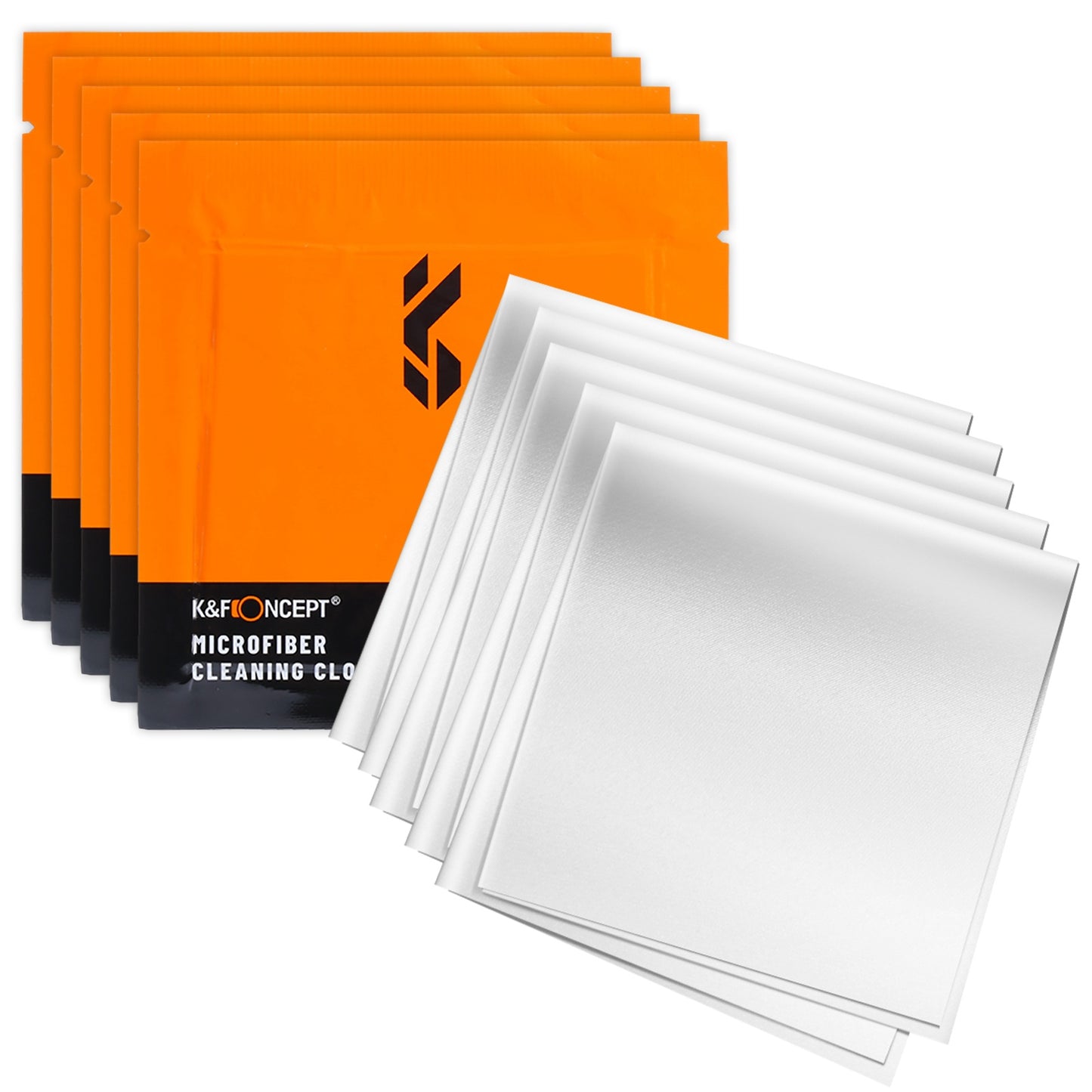 K&F CONCEPT 5Pcs / Set Cleaning Cloth for Camera Lenses / Filters / Sensor / LCD Screen Microfiber Cleaning Cloth