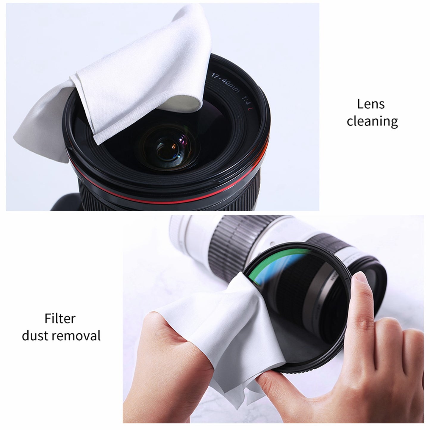 K&F CONCEPT 5Pcs / Set Cleaning Cloth for Camera Lenses / Filters / Sensor / LCD Screen Microfiber Cleaning Cloth