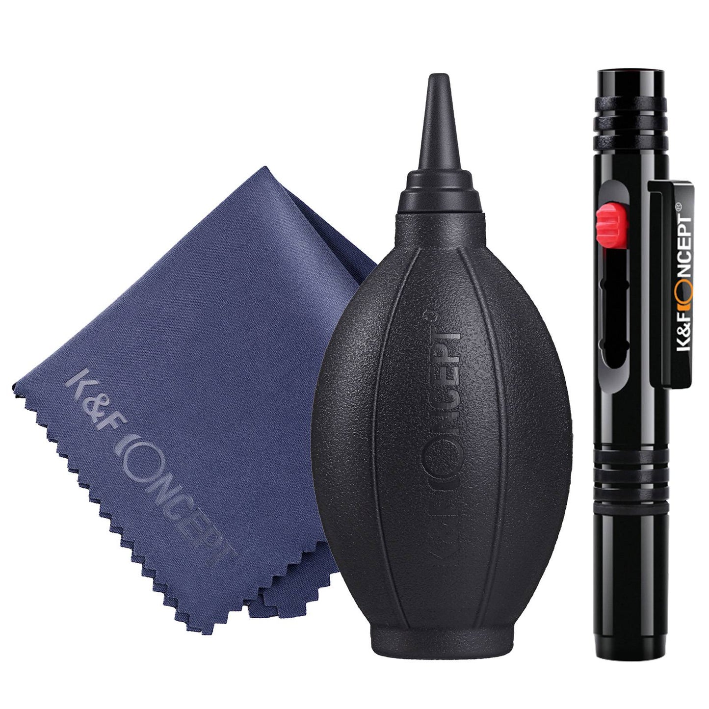 K&F CONCEPT 3-in-1 Camera Cleaning Kits with Air Blower+Cleaning Pen+Cleaning Cloth for Camera Lenses / Filters / Sensor / LCD Screen
