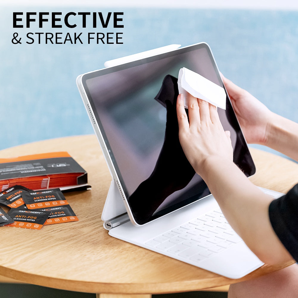 K&F CONCEPT KF08.036 120Pcs / Set Anti-Fog Cleaning Wipes for Camera Lens, Glasses, Cell Phone, Laptops 6x4 inch Large Size Fog-Proof Cleaning Wipes