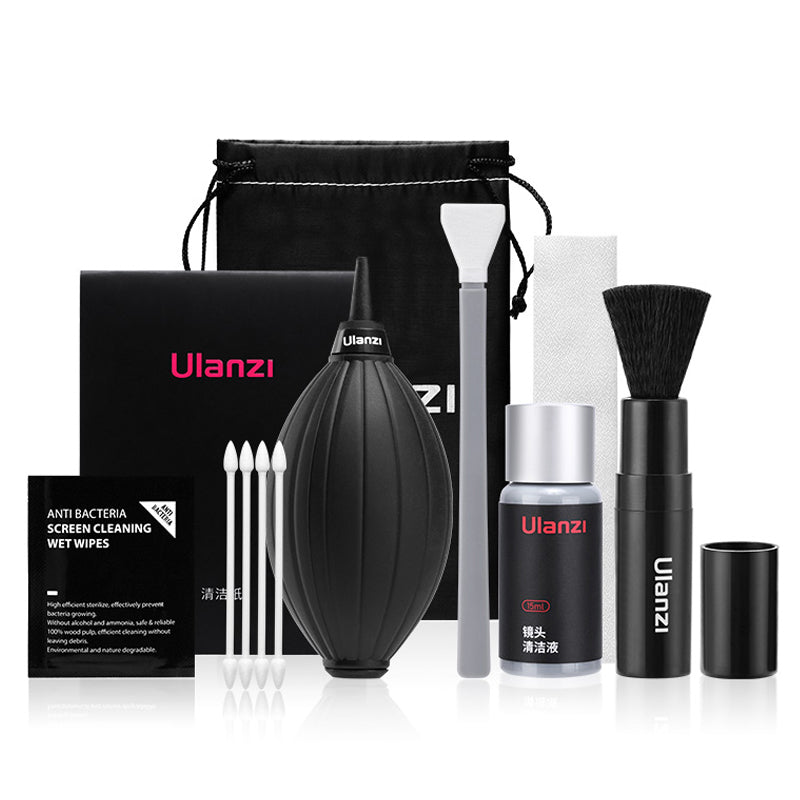 ULANZI 9 in 1 Camera Cleaning Kit Cleaning Brush+Air Blower+Sensor Cleaning Stick+15ml Lens Cleaner