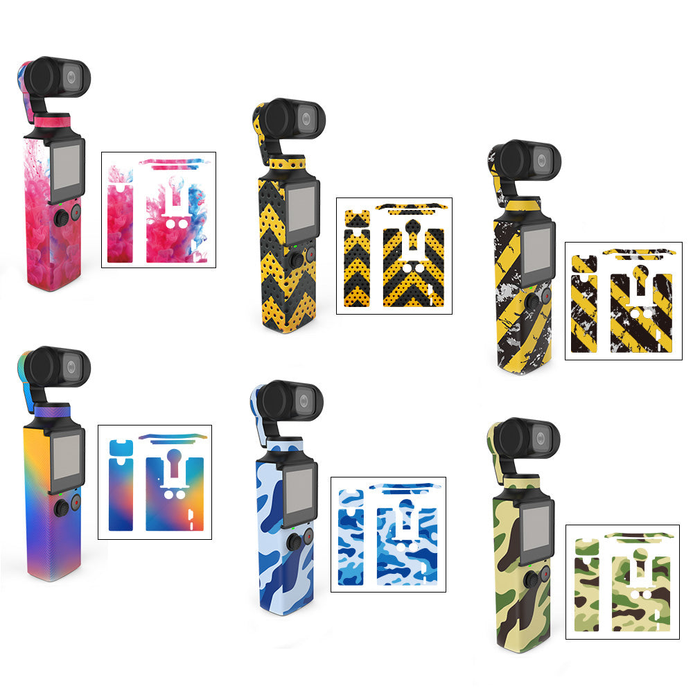 Uniqkart Sticker Set Skin Decor Protective Film for FIMI PALM Pocket Camera - Army Green Camouflage