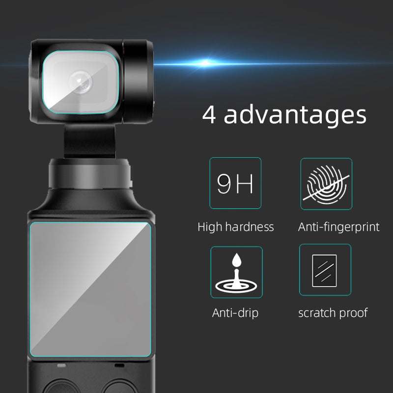 2 Pcs/Set 9H Lens Protective Tempered Glass Film for FIMI PALM