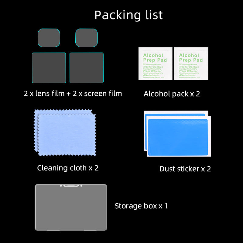 2 Pcs/Set 9H Lens Protective Tempered Glass Film for FIMI PALM