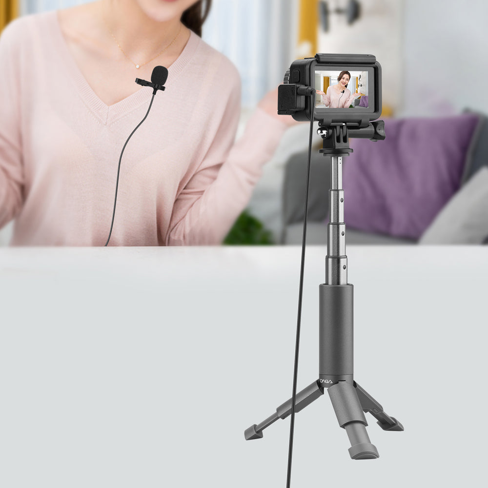 3.5mm Audio Video Record Lapel Microphone for DJI Osmo Action Camera for DSLR Camera Camcorder Recorder