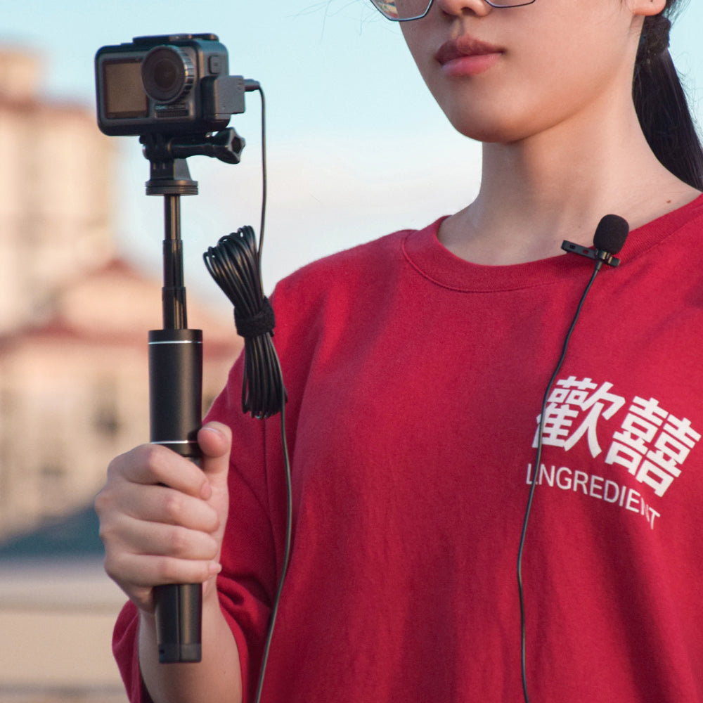 3.5mm Audio Video Record Lapel Microphone for DJI Osmo Action Camera for DSLR Camera Camcorder Recorder
