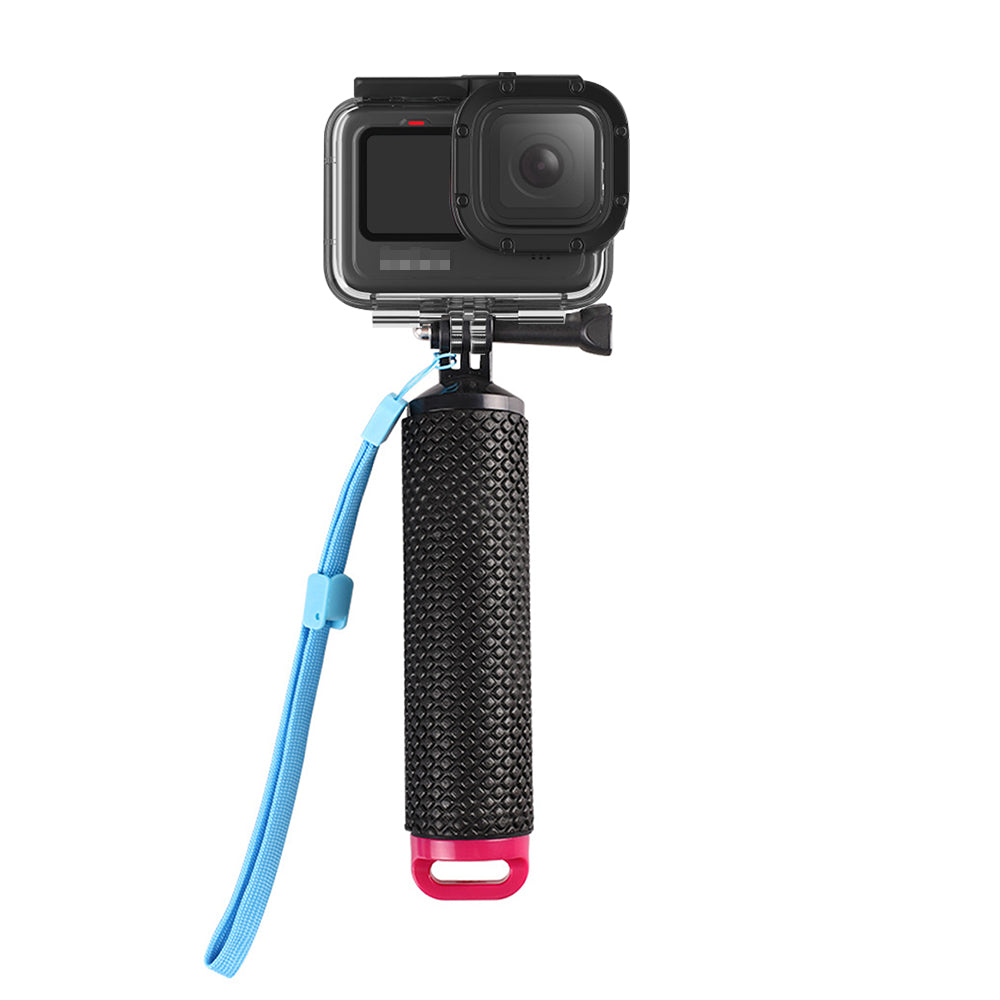 Water Floating Hand Grip Handle Mount Float Accessories for GoPro Hero 9 Action Cameras - Red