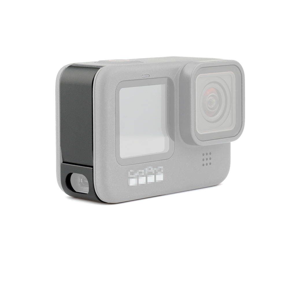 Rechargeable Side Protective Cover Battery Lid for GoPro Hero 8 Sports Camera Dustproof Battery Door Housing Case Cover - Black