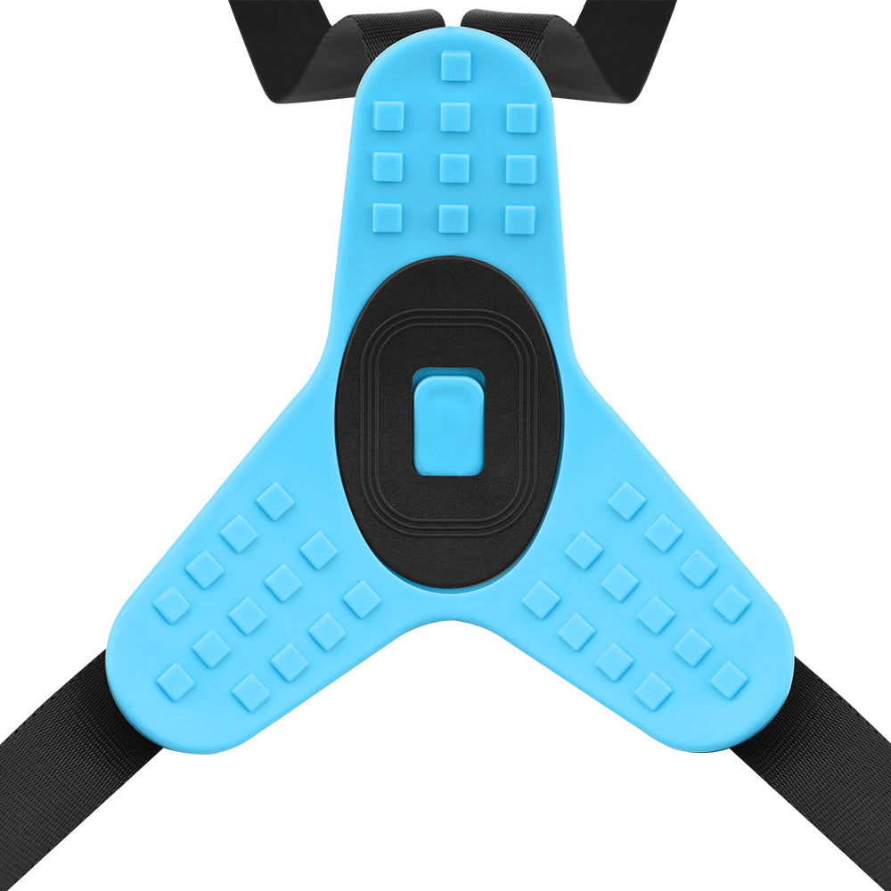 Drive Cycling Bracket Stand Holder Motorcycle Helmet Chin Support Bracket Stable for GoPro 9/8/7/6/5/Osmo Action/Insta360 ONE R Sports Camera Accessory - Blue