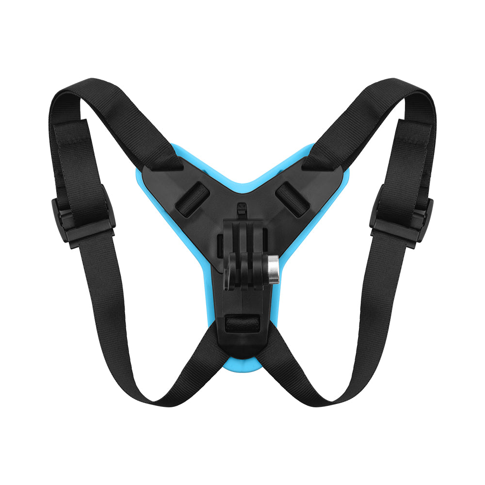 Drive Cycling Bracket Stand Holder Motorcycle Helmet Chin Support Bracket Stable for GoPro 9/8/7/6/5/Osmo Action/Insta360 ONE R Sports Camera Accessory - Blue