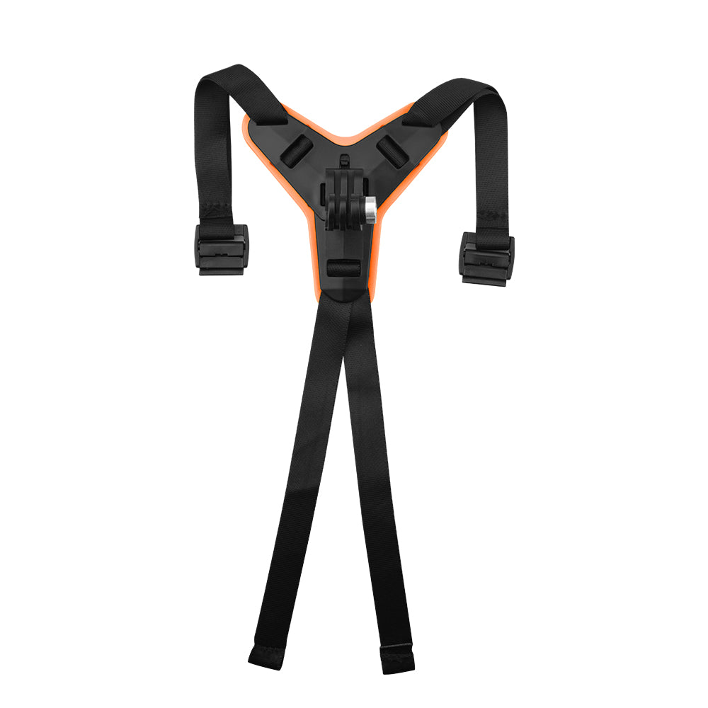 Drive Cycling Bracket Stand Holder Motorcycle Helmet Chin Support Bracket Stable for GoPro 9/8/7/6/5/Osmo Action/Insta360 ONE R Sports Camera Accessory - Orange