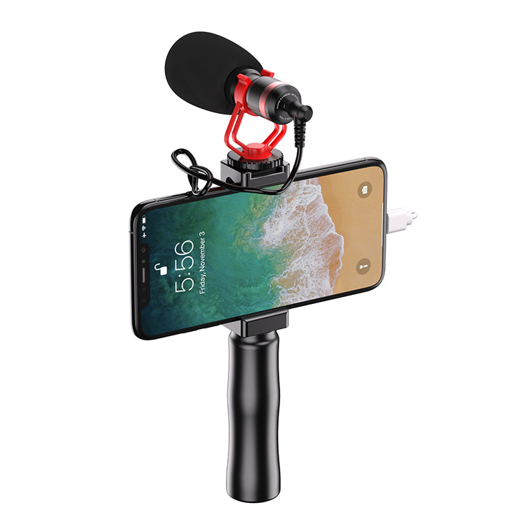 Apexel VG01 Filmmaker Grip Handle Grip Tripod Mount with Cold Shoe Mount