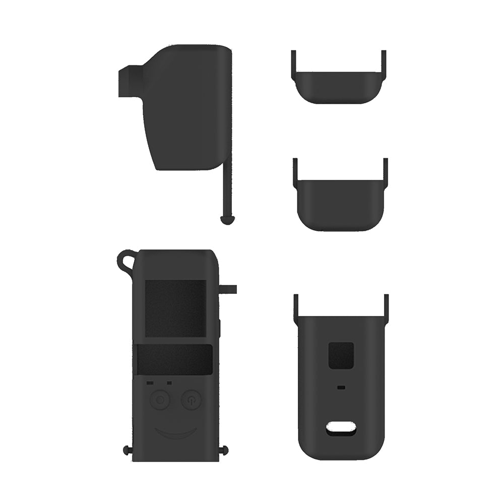 STARTRC 5-in-1 Gimbal Base Handle Anti-drop Silicone Case for DJI Pocket 2 - Black